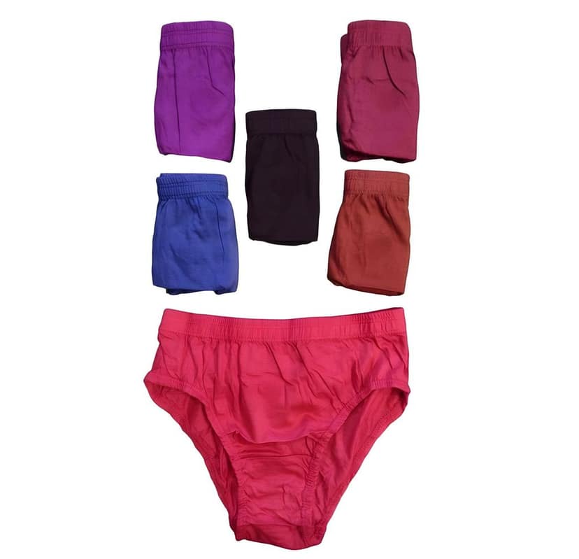 Maxolity® Comfortable Women's Cotton Hipster Panties - Soft, Breathable, and Stylish Solid Colors pack of 6 view 3