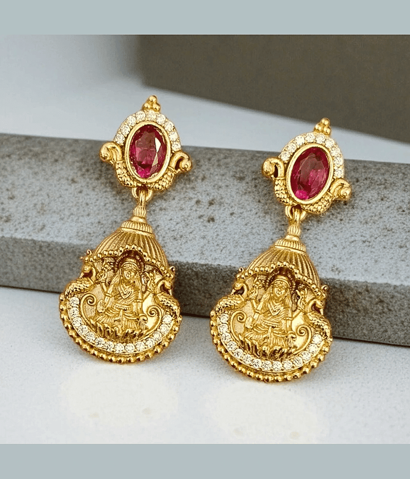 ROFARWORD Gold Jhumki Earrings ( Pack of 1 ) view 2