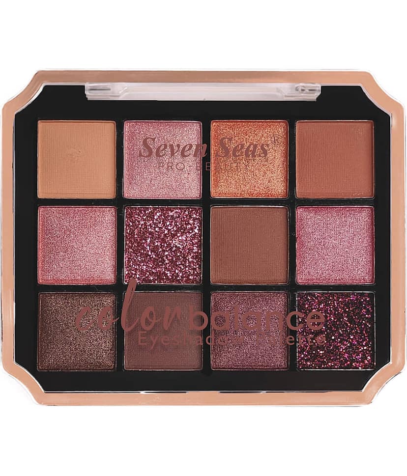 Seven Seas Color Balance Eyeshadow Palette | Matte,Shimmery & Glitter Eye Shadow Palette For Face Makeup (03, 24.4g) view 2