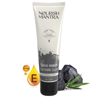 Nourish Mantra-Ratrani Moroccan Lava Face Wash (100 ml) |Enriched With Moroccan Clay Activated Charcoal & Vitamin E| Face Wash For All Skin Types | Paraben & SLS SLES Free