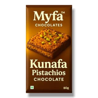 Myfa Chocolates Kunafa Chocolate Bar | Viral Premium Dubai Kunafa Chocolate Bar With Pistachio Filling