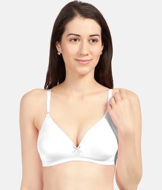 Sonari Cotton Blend Non Padded Women's Plunge Bra ( Light Grey ) omaniagrey