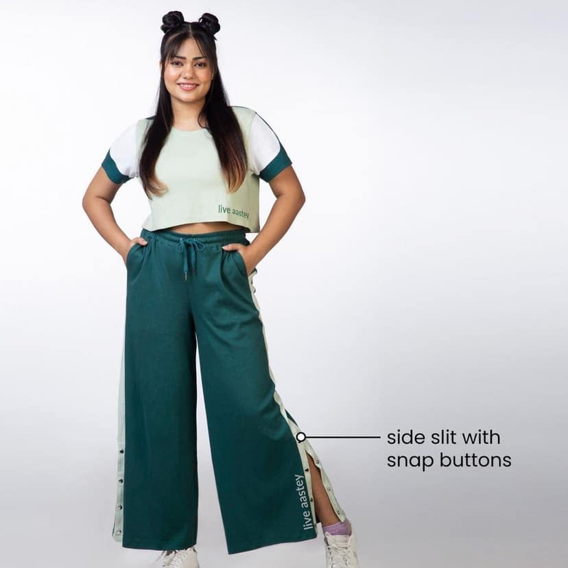 Am-To-Pm Wide Leg Pants - Forest Green view 9