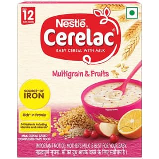 Nestle Cerelac Multigrain & Fruits Baby Cereal With Milk From 12 Months 300 Gms