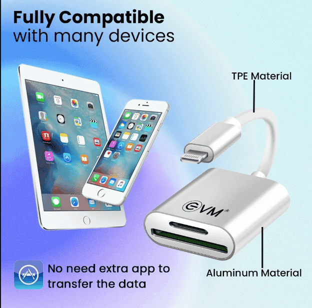 EVM LIGHTNING OTG 2 IN 1 CARD READER view 3