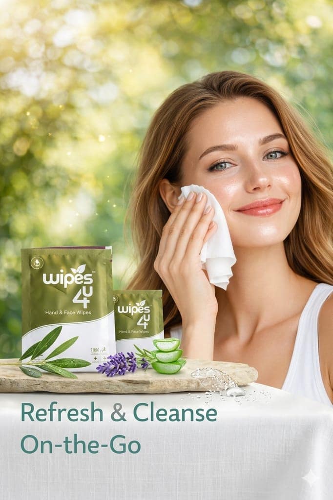 Wipes4u Individually Packed Face and Hand Wet Wipes Lemon ( 100 Wipes ) view 2