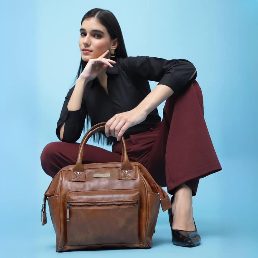 Women Handbag Pu Leather Crossbody Sling Bag Stylish Office Bag Lightweight Water Resistant Satchel Shoulder Bag With Detachable Strap view 7