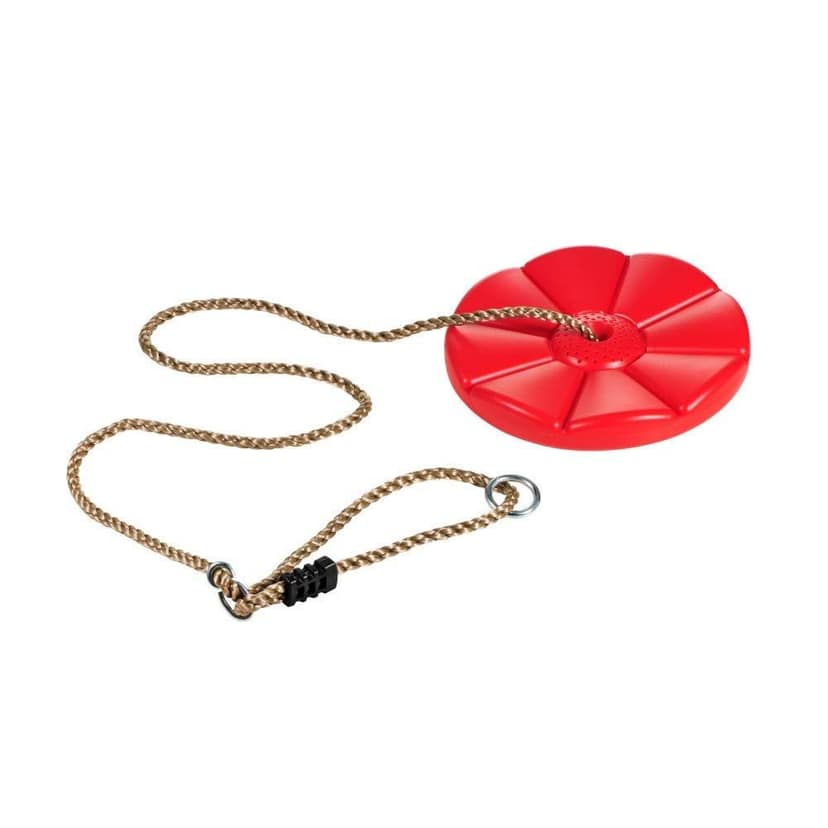 REZNOR Plastic Button Monkey Round Disc Rope for Kids Children Playground Garden Outdoor Indoor Play Activity with Adjustable Height, Yellow, Weight Capacity ? 120Kg