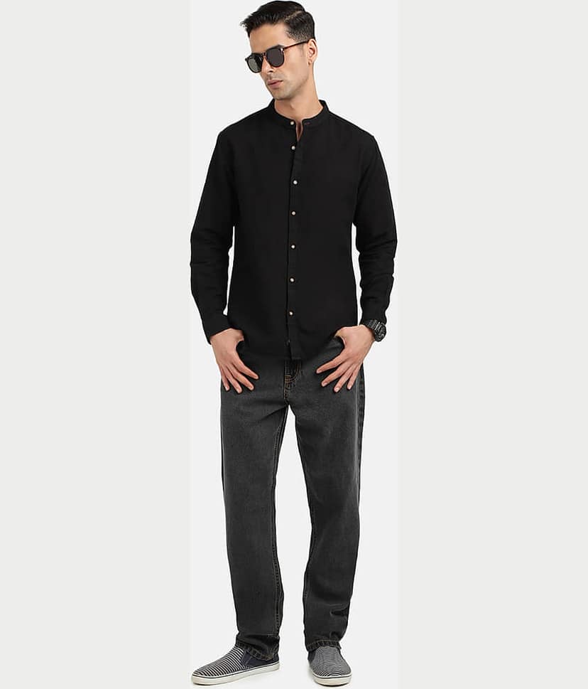 Bene Kleed Regular Fit Basic Men's Jeans - Charcoal ( Pack of 1 ) view 7