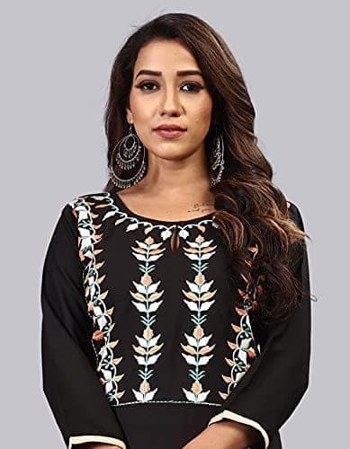 BT WITH BUY & TRY Women's Rayon Kurti Set | Kurti with Palazzo | Kurta Set for Women | Palazoo Set - Black view 4