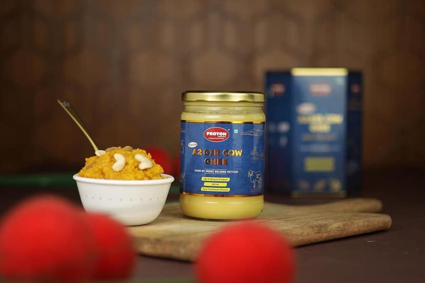 PROTON NATURAL A2 GIR COW GHEE 500ML | Pure A2 Gir Cow Ghee | Gir Cow Ghee 500 gram in Fresh | Neem Wood Bilona Method Ghee | No Added Preservatives | Grass-Fed Desi A2 Gir Cow Ghee |Lab Certified Pack of 2 view 7