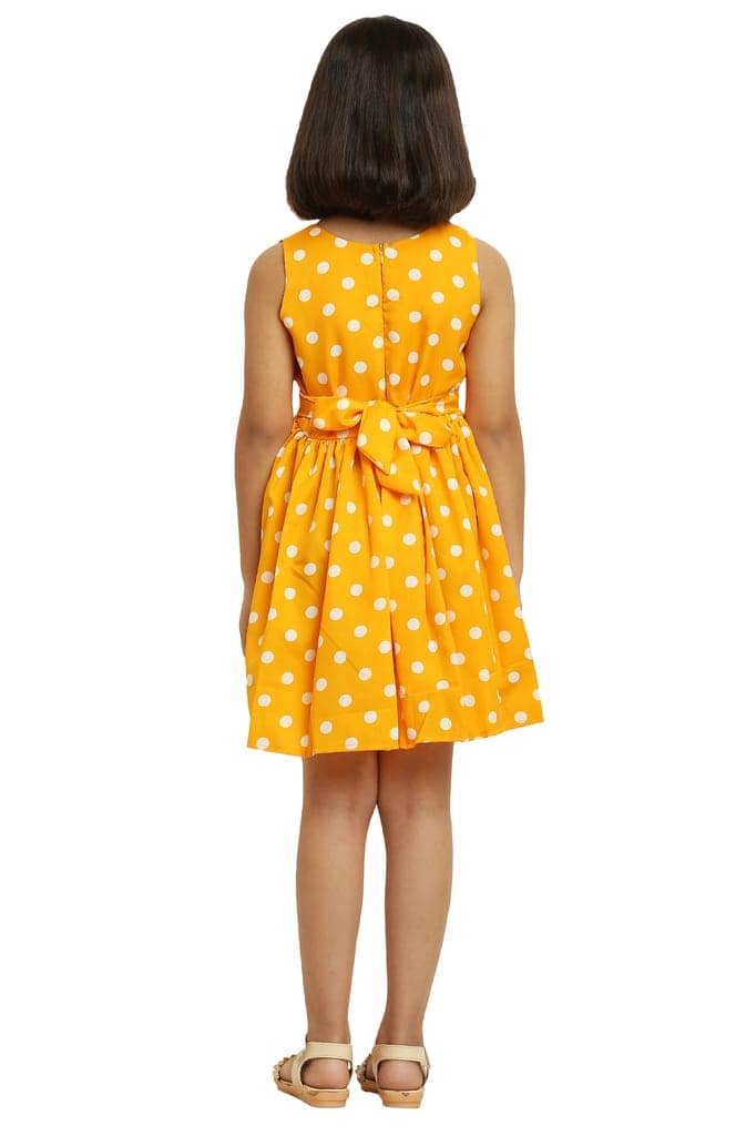 Modern Fancy Yellow & Red Pair Frock & Dress For Girls. view 3