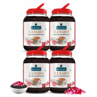 Jivvij Samaara Rose Black Tea | Flavoured CTC Assam Black Leaf Tea | Gulab Chai Patti Powder | Gulabo Jar