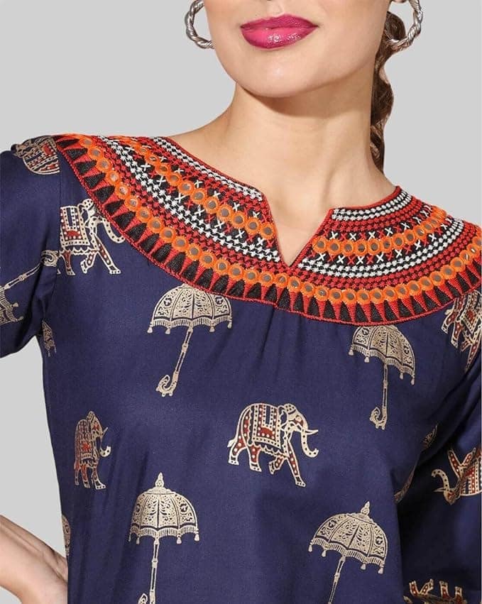 Ukal Summer Fashion Cotton Short Top Tunic Kurti for Women & Girl's view 4