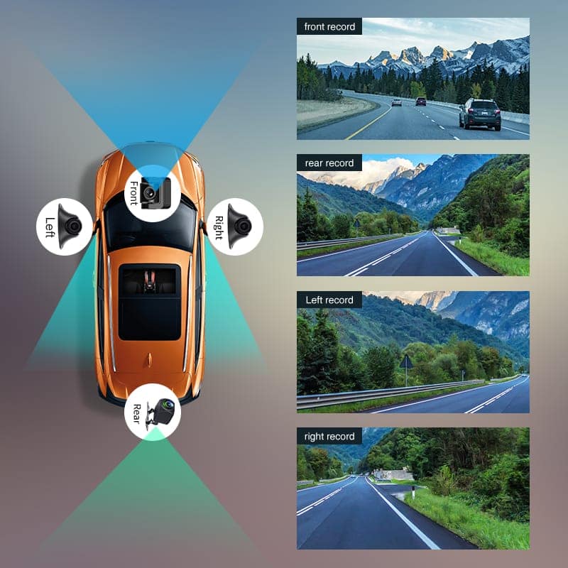 AUSHA Smart 4G Dashcam with 10.26” Touchscreen | 4-Channel Full HD, GPS, Night Vision & Fleet Tracking view 3