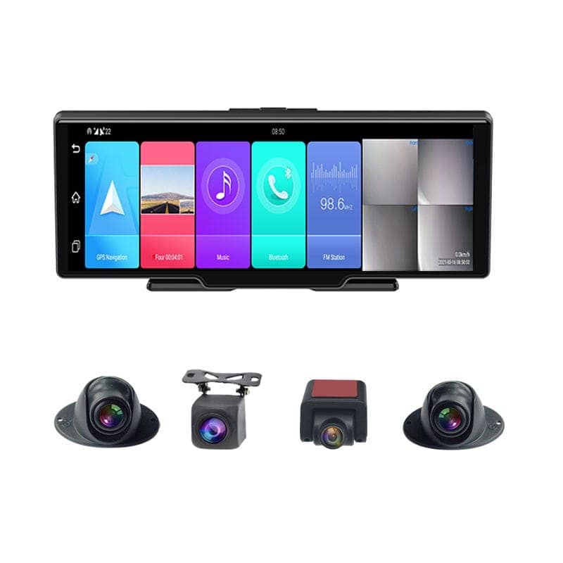 AUSHA Smart 4G Dashcam with 10.26” Touchscreen | 4-Channel Full HD, GPS, Night Vision & Fleet Tracking view 4