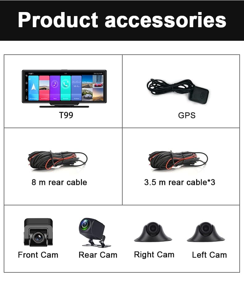 AUSHA Smart 4G Dashcam with 10.26” Touchscreen | 4-Channel Full HD, GPS, Night Vision & Fleet Tracking view 7