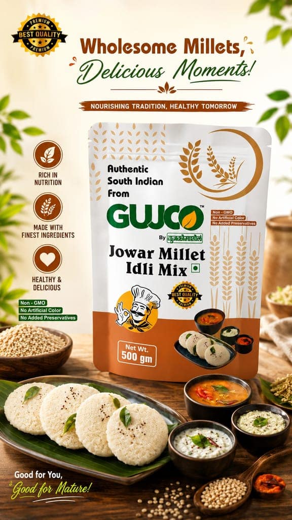 GUJCO Jowar Millet Idli Mix - 500 gm view 3