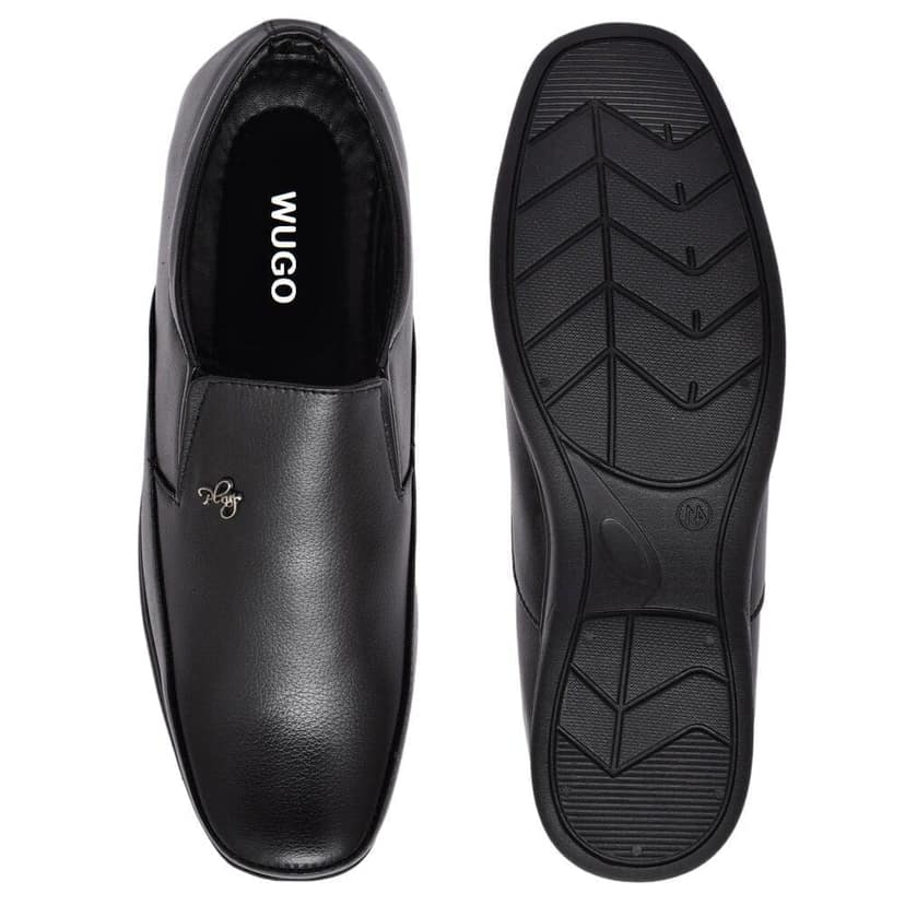 WUGO::Latest Trendy Men Formal Shoes|Black Moccasin Shoes|Office Shoes For Men's & Boys (Free Home Delivery) view 4