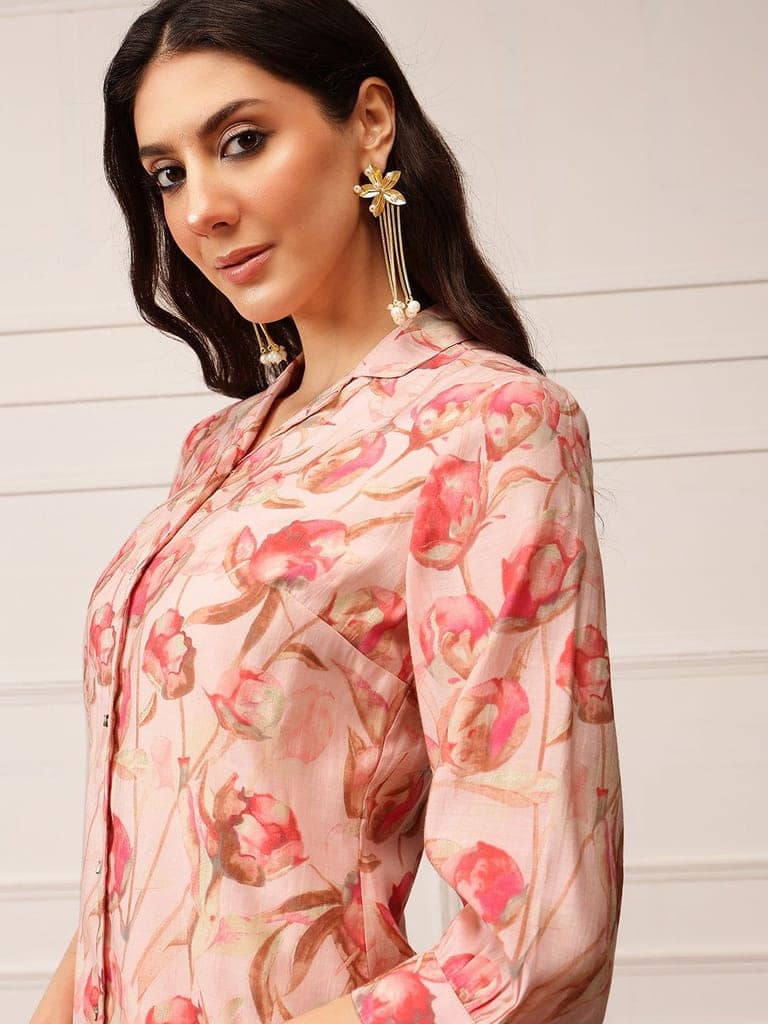 Blush Pink Floral Co-ord Set view 5