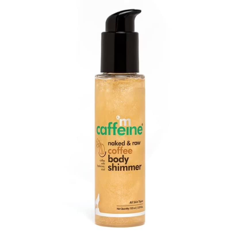 MCaffeine Coffee Body Shimmer - Shiny Matte Look With Lightweight & Non-Greasy Oil-Free Hydration, 105 ml