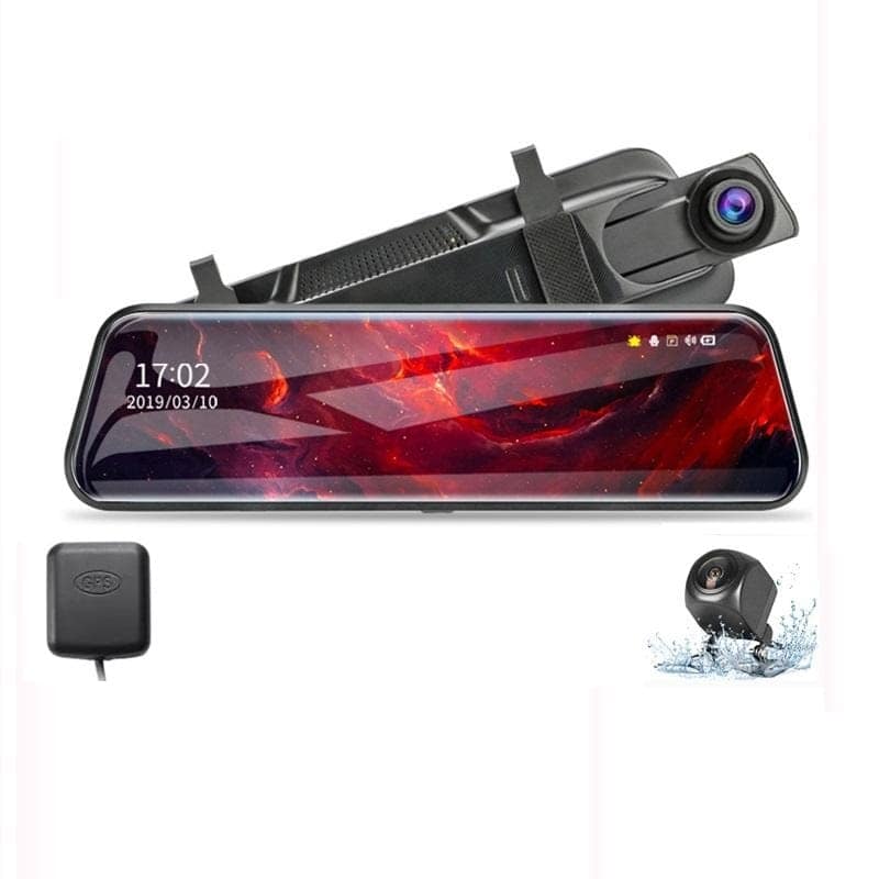 AUSHA 4K UHD Mirror Dash Cam | 10″ Touch Screen, Sony STARVIS Night Vision, GPS & Parking Monitor view 7