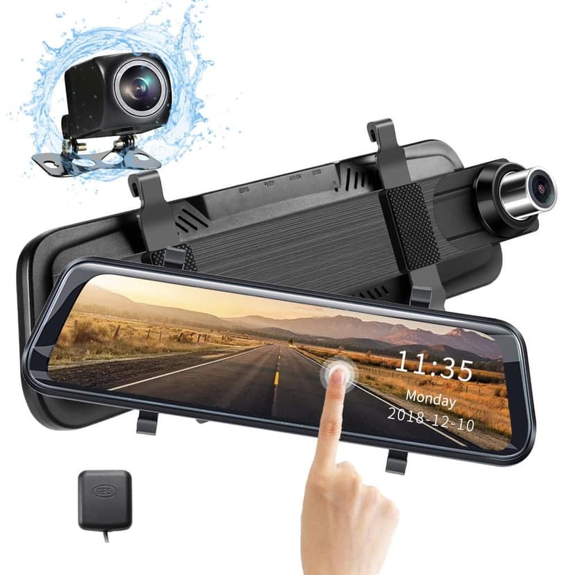 AUSHA 4K UHD Mirror Dash Cam | 10″ Touch Screen, Sony STARVIS Night Vision, GPS & Parking Monitor view 9