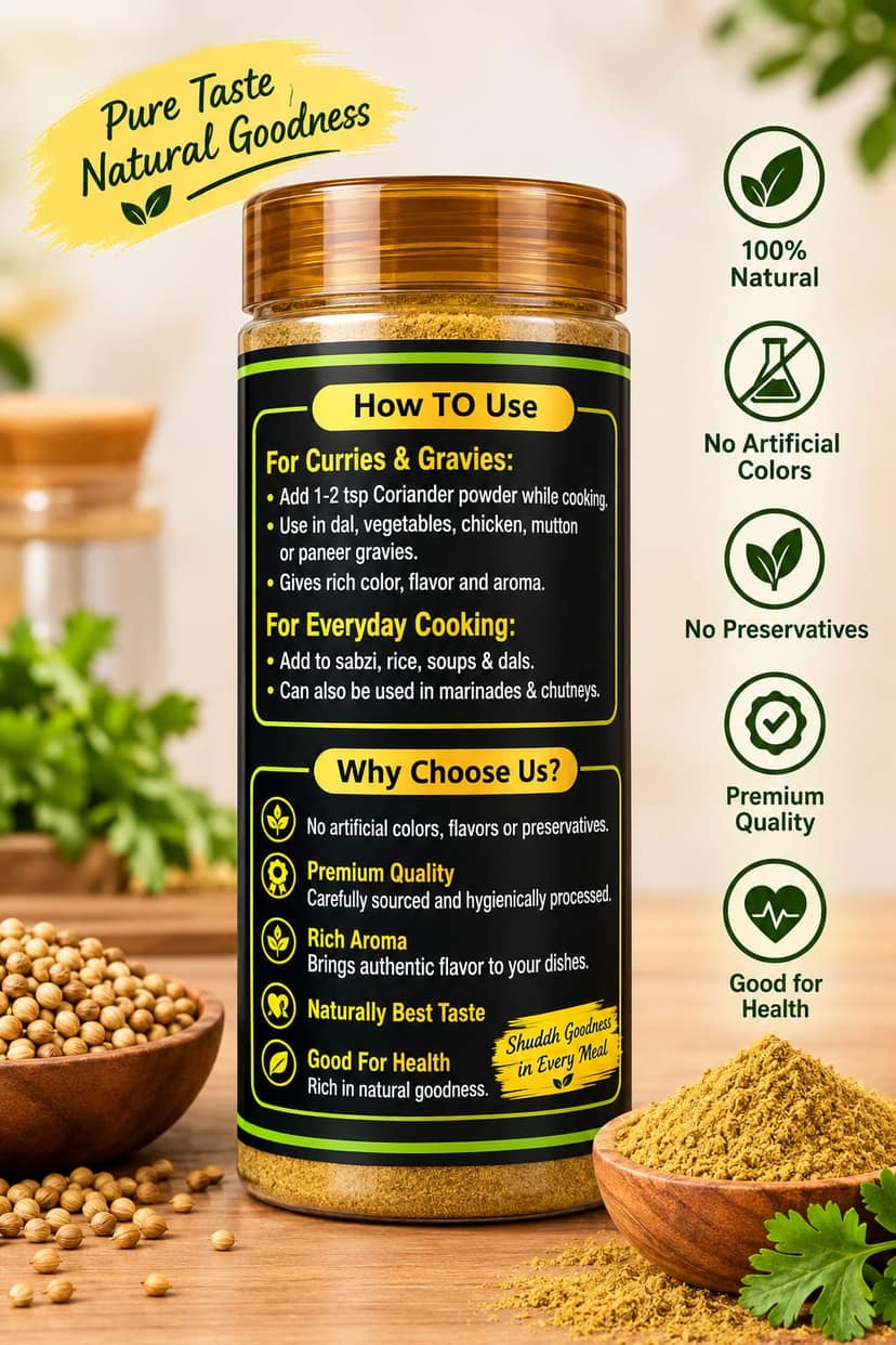 Shuddh Goodness Coriander Powder 250g view 3