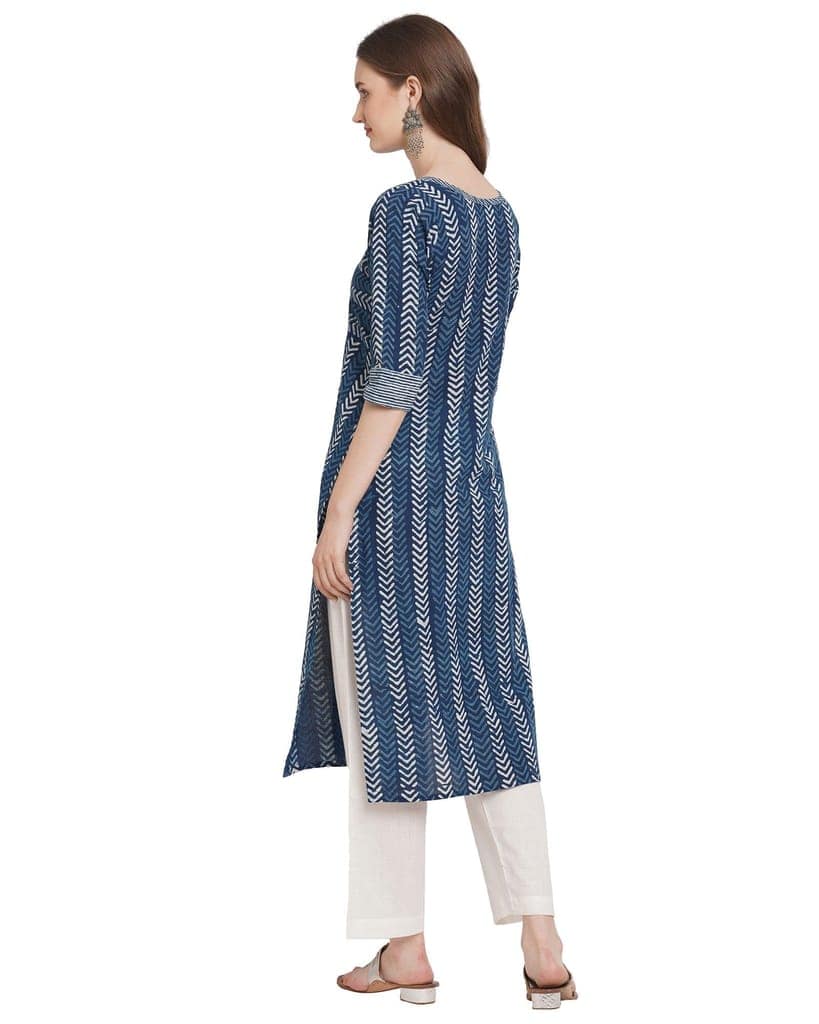 Shashay dabu mirror work pure cotton kurti view 8