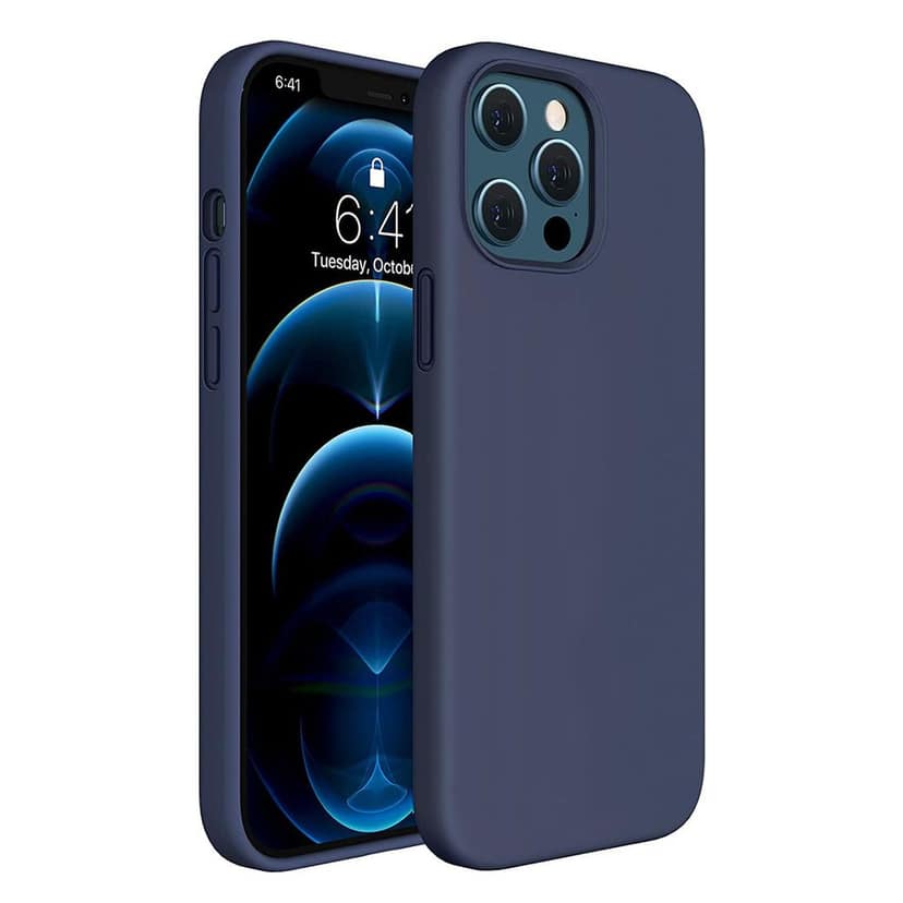 LIRAMARK Liquid Silicone Soft Back Cover Case for Apple iPhone 12 Pro Max (6.7 inch)