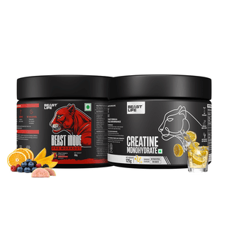 Combo pack | Preworkout | Fruit punch | 105 g + Creatine Monohydrate | Shikanji | 125 g