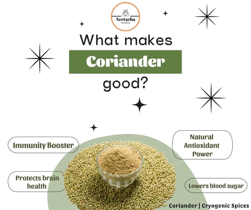 NEETACHA ENTERPRISES LLP Premium Cryogenic Coriander (Dhaniya) Powder I 100g I @ 35% reduced consumption I Rich in Aroma & Taste | No Artificial flavors or Coloring view 4
