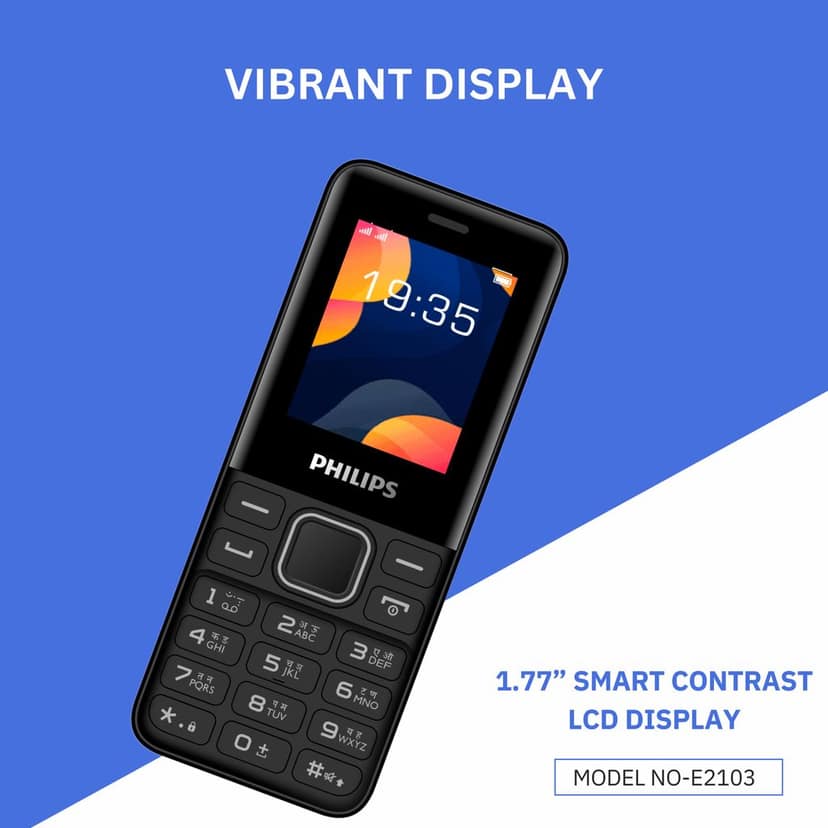 PHILIPS E2103 Keypad Mobile Phone view 3