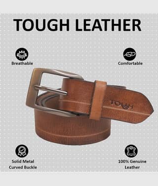 Tough - Tan Leather Men's Formal Belt ( Pack of 1 )