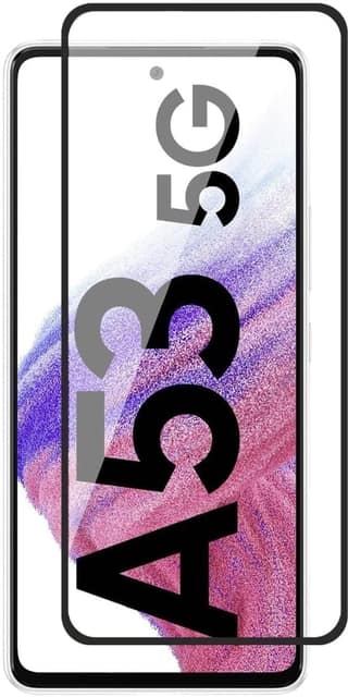 PLUGTECH Advanced Tempered Glass With Anti-Explosion 9H Hardness Edge-To-Edge Coverage Screen Guard for SAMSUNG A53 5G