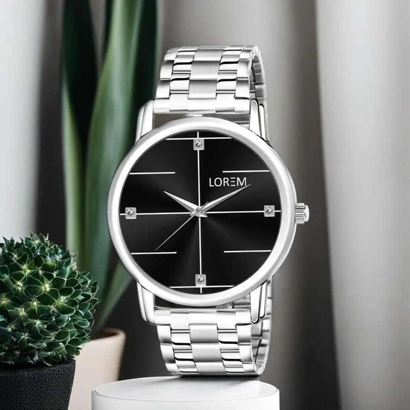 LOREM Black Standard Analog Watch for Men LR118-UF view 2