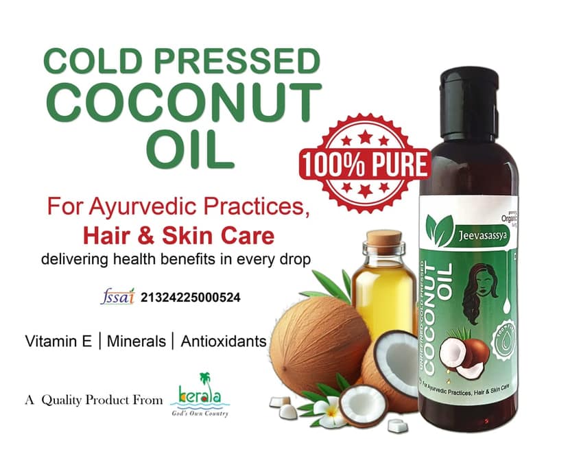 Jeevasassya Unrefined Cold Pressed Coconut Oil 100 ML For Baby Massage, Skin & Hair Care view 4
