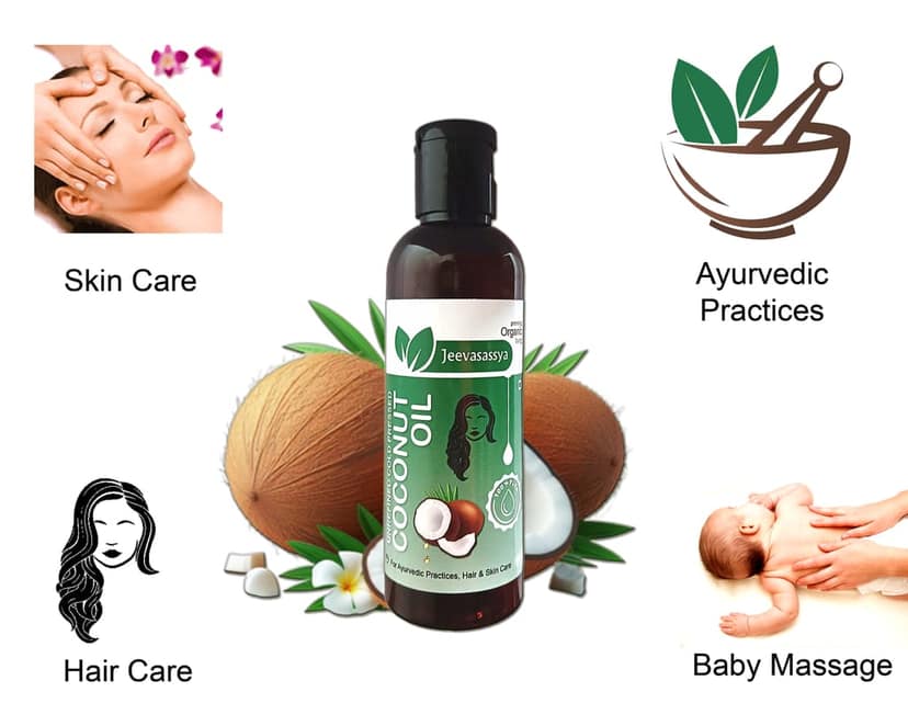 Jeevasassya Unrefined Cold Pressed Coconut Oil 100 ML For Baby Massage, Skin & Hair Care view 5