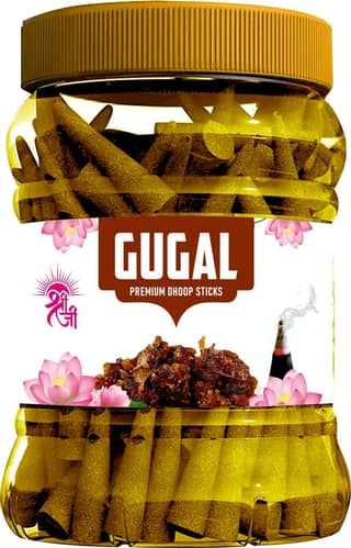 Shri Shriji Flam the Aromatic peace Gugal Premium Dhoop Sticks, Gugal Resin, for Purification, Relaxation, Stress Relief, Meditation, 60 Count