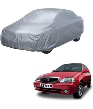 Autoretail Silver Color Car Cover Without Mirror Pocket Polyster For Maruti Suzuki Esteem