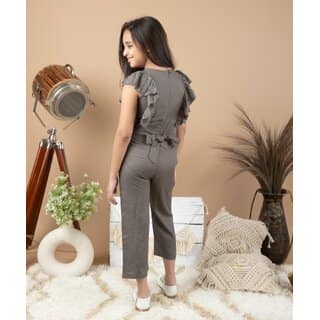 Kids Cave Solid Girls Jumpsuit view 2