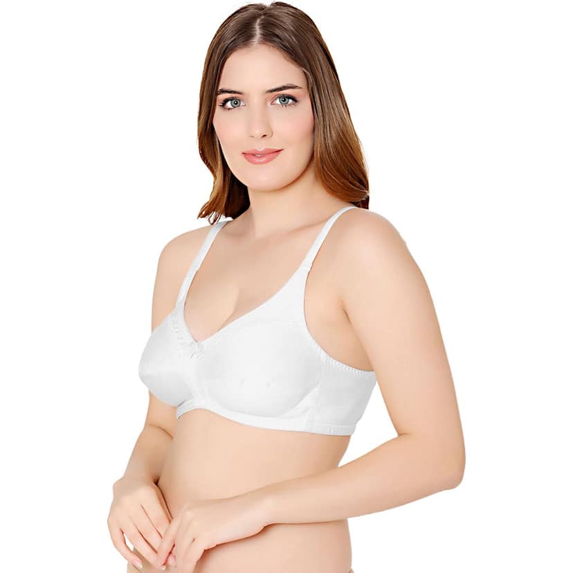 Bodycare polycotton wirefree adjustable straps designer non padded bra-1585BB view 3