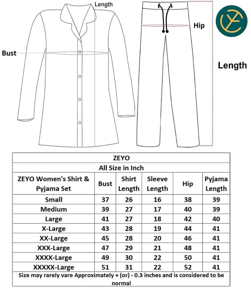ZEYO Women's Cotton Green Star Printed Stylish Night suit set view 6