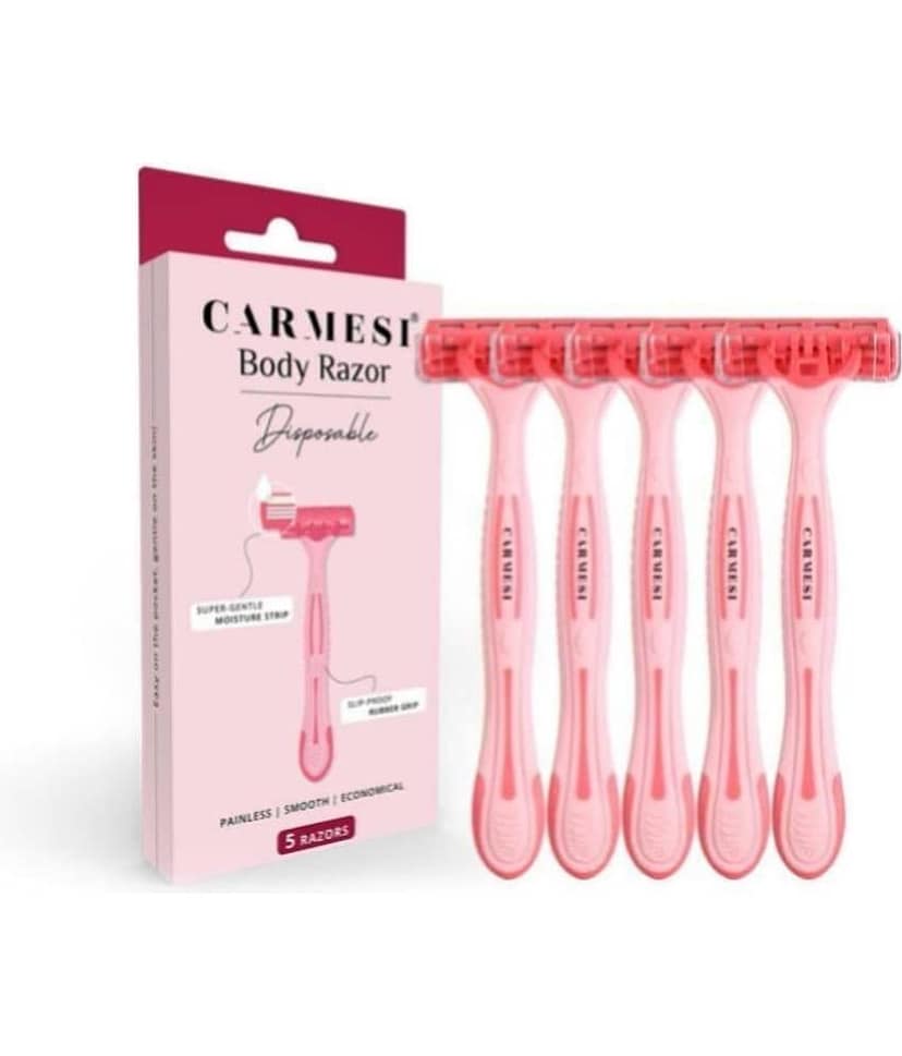 Carmesi Disposable Body Razors for Women (Pack of 5) | Instant & Painless Body Hair Removal view 2