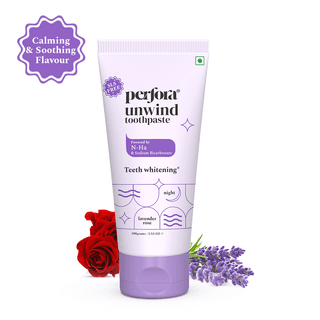 Perfora Unwind Toothpaste | Teeth Whitening & Superior Cleaning | SLS & Fluoride Free Toothpastes | N-Ha For Teeth Remineralisation | Healthy Gums & Complete Dental Care | Lavender Rose