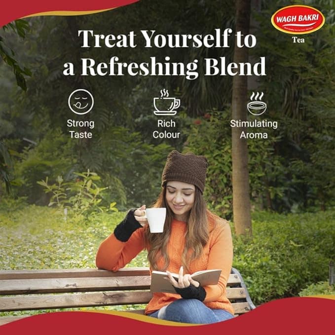 Wagh Bakri Navchetan Danedar Chai | Strong Leaf Tea | 250 Gm Pack | Pack of 2 | 500 Gm Pack view 5