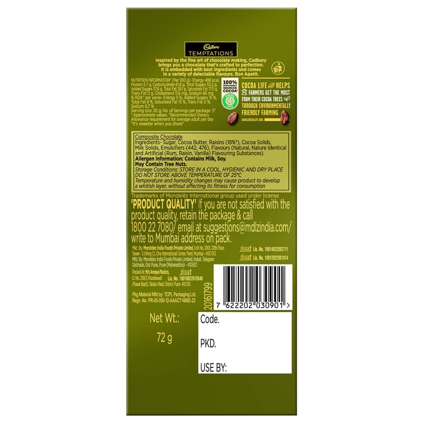 Cadbury Nutties Chocolate Pack, 30 g view 5