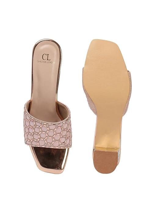 Carlton London Women Stylish Fashion Embellished Ethnic Sandals for Outdoor, Party view 7
