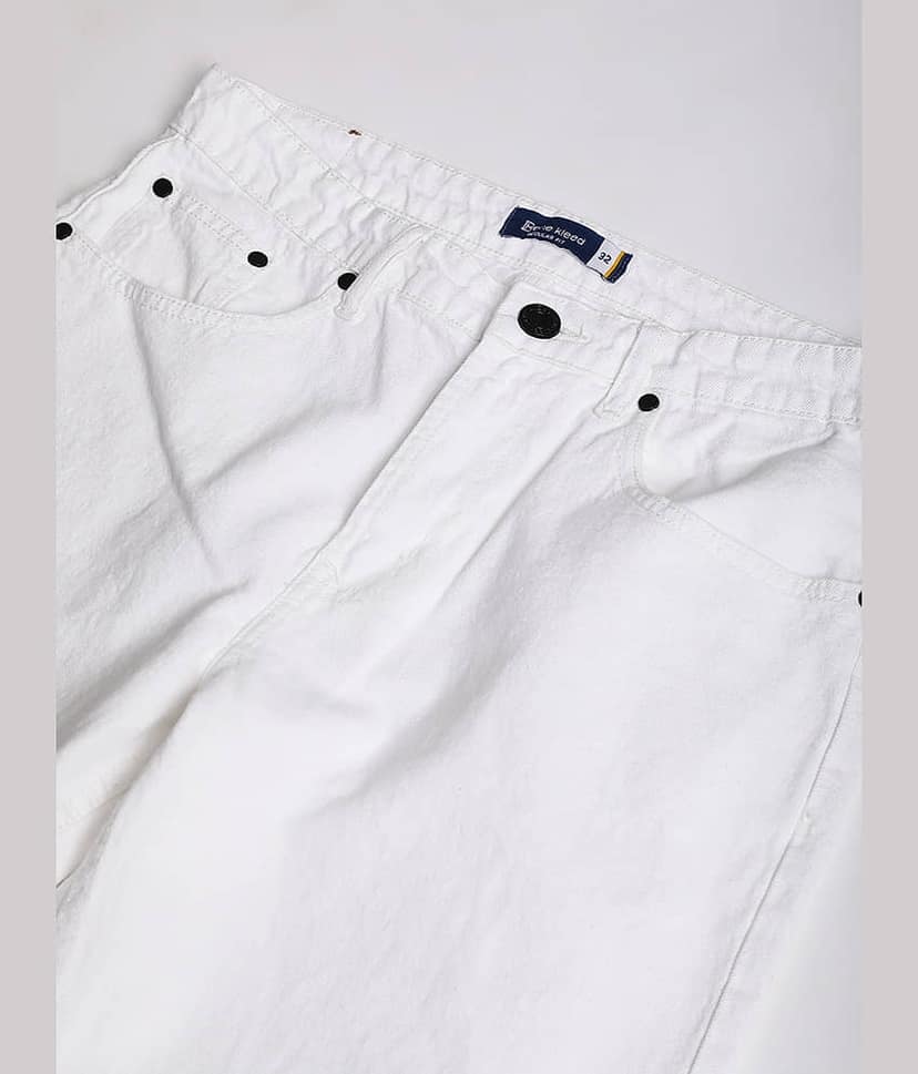 Bene Kleed Regular Fit Clean Look Men's Jeans - White ( Pack of 1 ) view 7