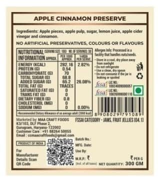 Maa Craft Apple Cinnamon Preserve | Himachali Apple Jam with Cinnamon | Handmade Fruit Preserve | Himalayan Crafted | Sweet & Spiced Spread | No Artificial Flavours | 300g view 7